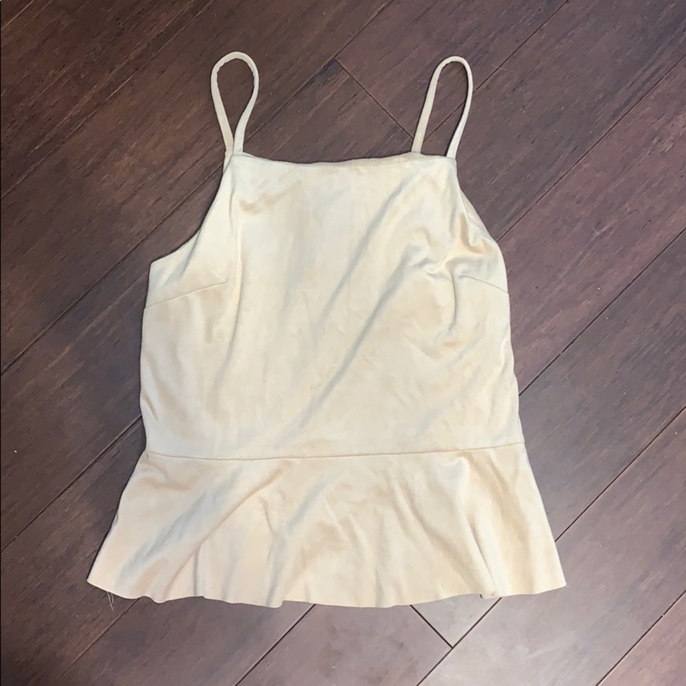 BNWT faux suede peplum top